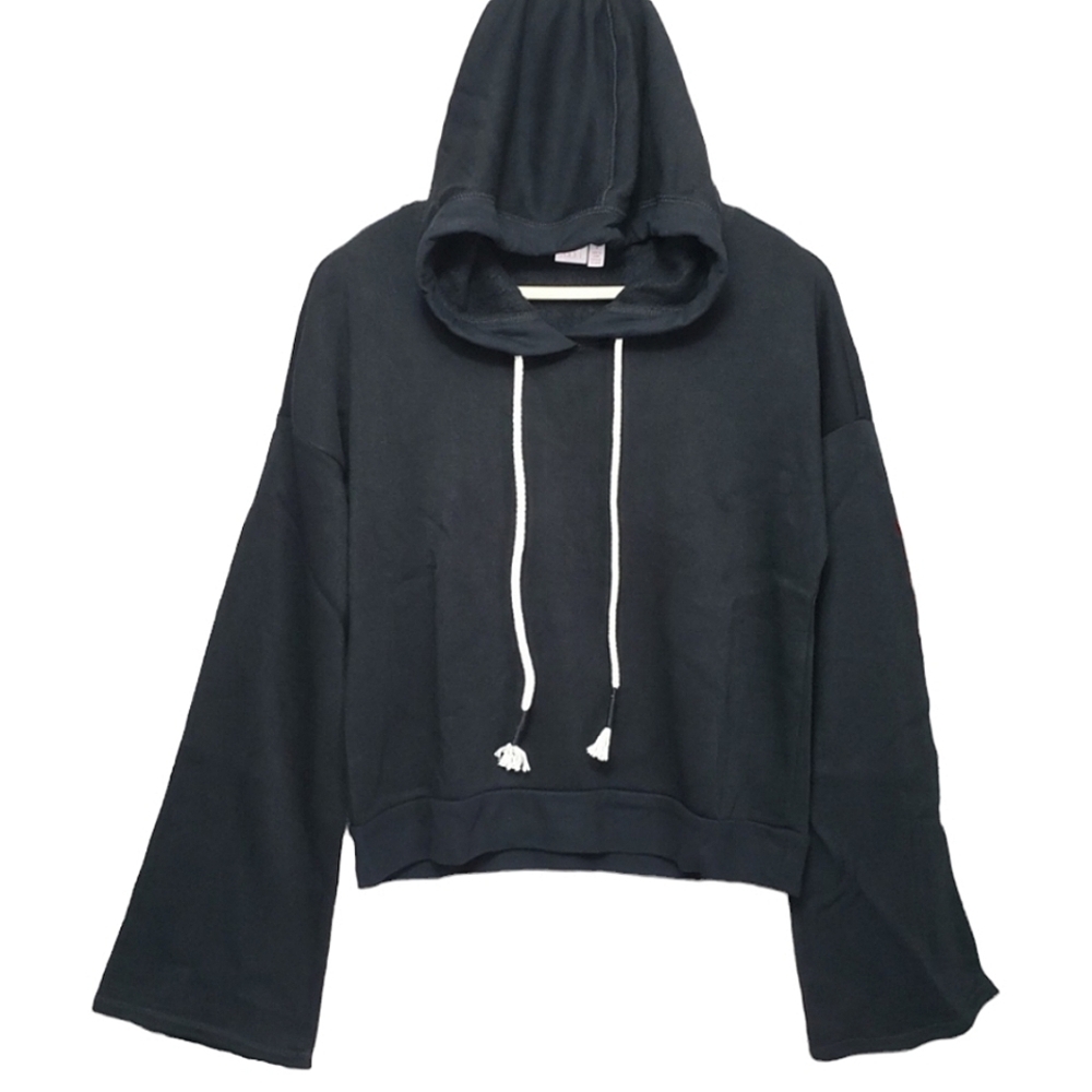 Make + Model Black Kimono Sleeve Hoodie sz Medium